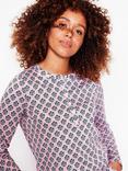 Boden Floral Jersey Pyjama Top, Pink/Multi