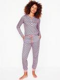 Boden Floral Jersey Pyjama Top, Pink/Multi