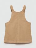 Mango Kids' Petra Corduroy Pinafore Dress, Beige