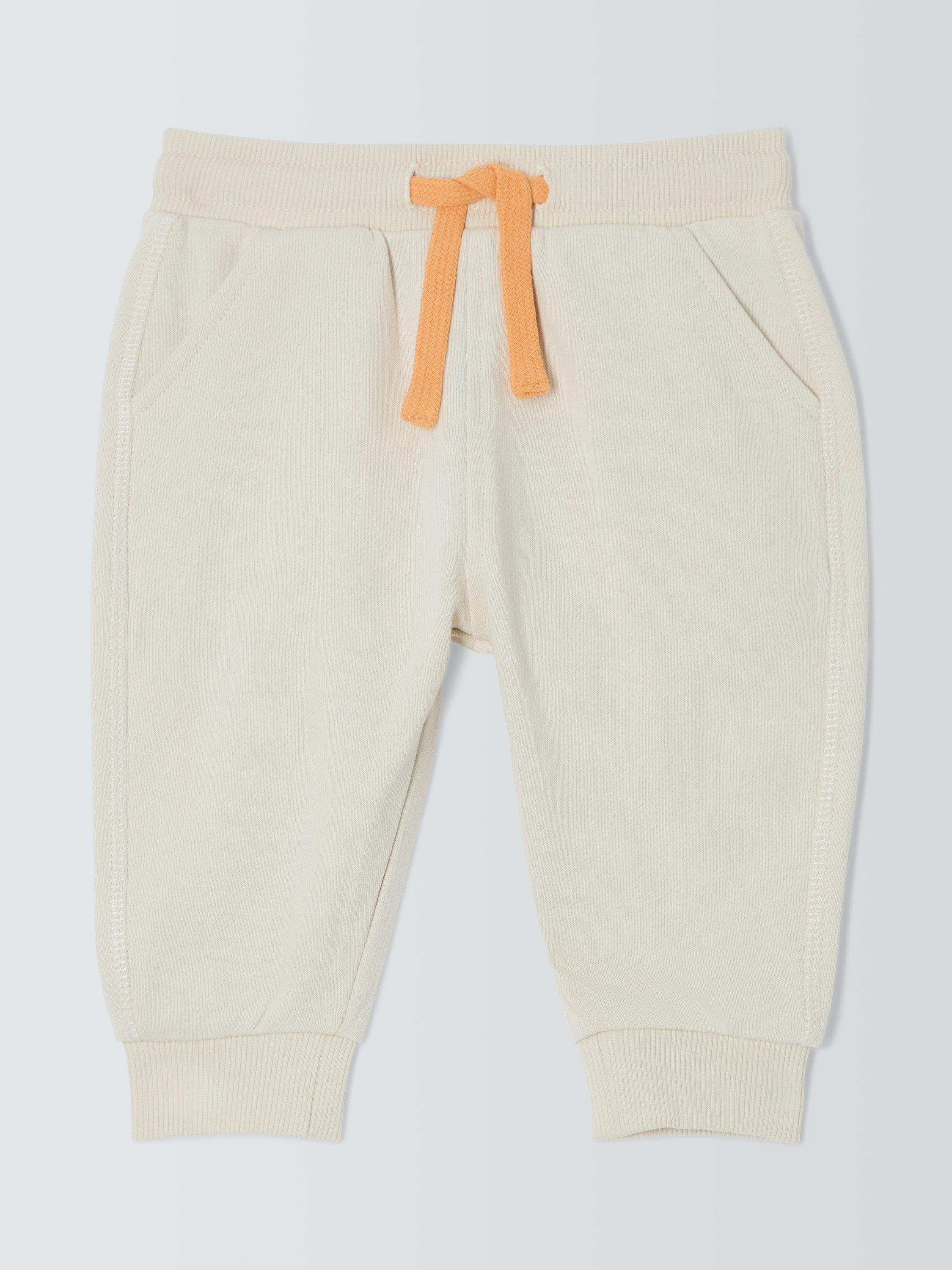 John Lewis ANYDAY Baby Cotton Joggers, Cream