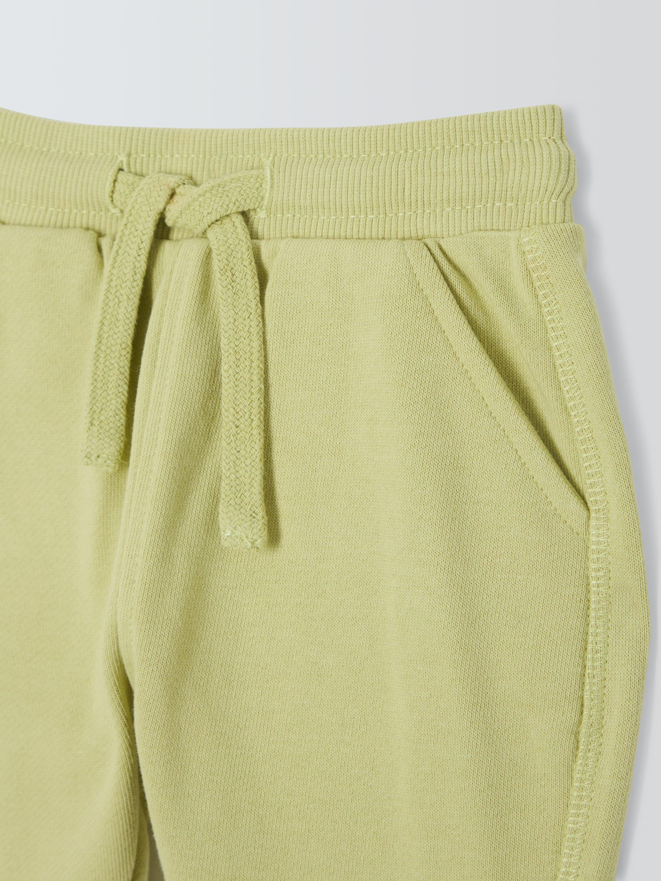 Product image 3 of 3, which shows John Lewis ANYDAY Baby Cotton Joggers, Green, 3-6 months