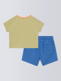 John Lewis ANYDAY Baby Seagull T-Shirt and Shorts Set, Green/Blue - view 2, Green/Blue