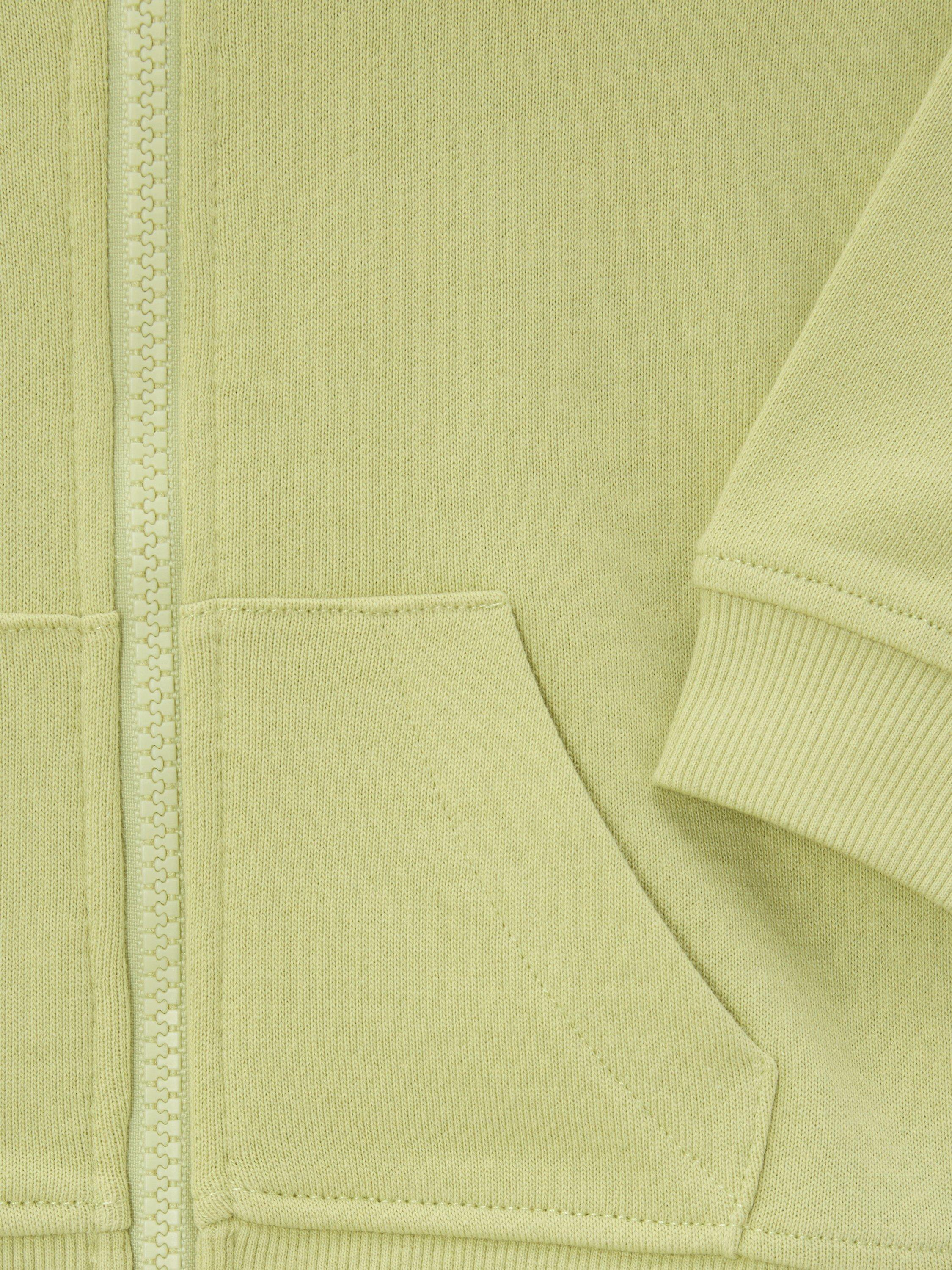 Product image 3 of 3, which shows John Lewis ANYDAY Baby Cotton Hoodie, Green, 3-6 months