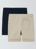 John Lewis Kids' Drawstring Chino Shorts, Pack of 2, Multi