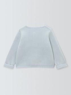 John Lewis Baby Fleece Jacket, Blue - view 2, Blue