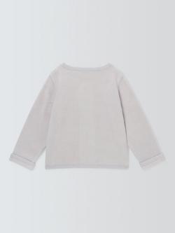 John Lewis Baby Fleece Jacket, Grey - view 2, Grey