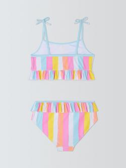 John Lewis Kids' Rainbow Stripe Bikini, Multi - view 2, Multi