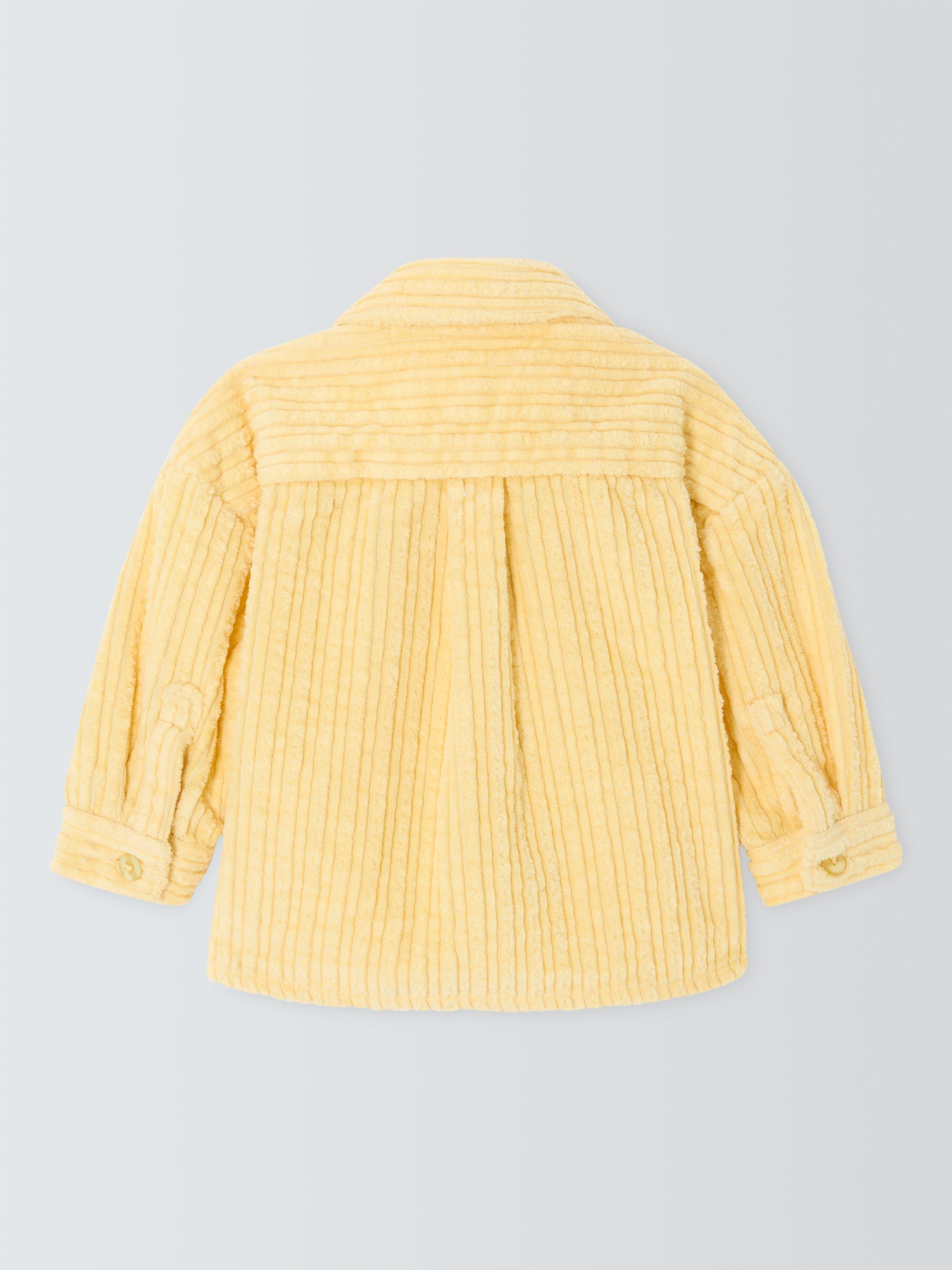 Product image 2 of 3, which shows John Lewis Baby Corduroy Shirt, Yellow, 0-3 months