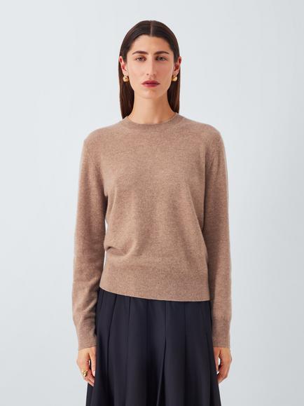 John Lewis Cashmere Crew Neck Jumper, Camel