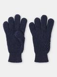 Whistles Lambswool Gloves, Navy