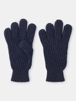 Whistles Lambswool Gloves, Navy