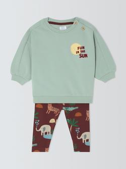 John Lewis Baby Fun in the Sun Sweatshirt and Leggings Set, Multi, Multi