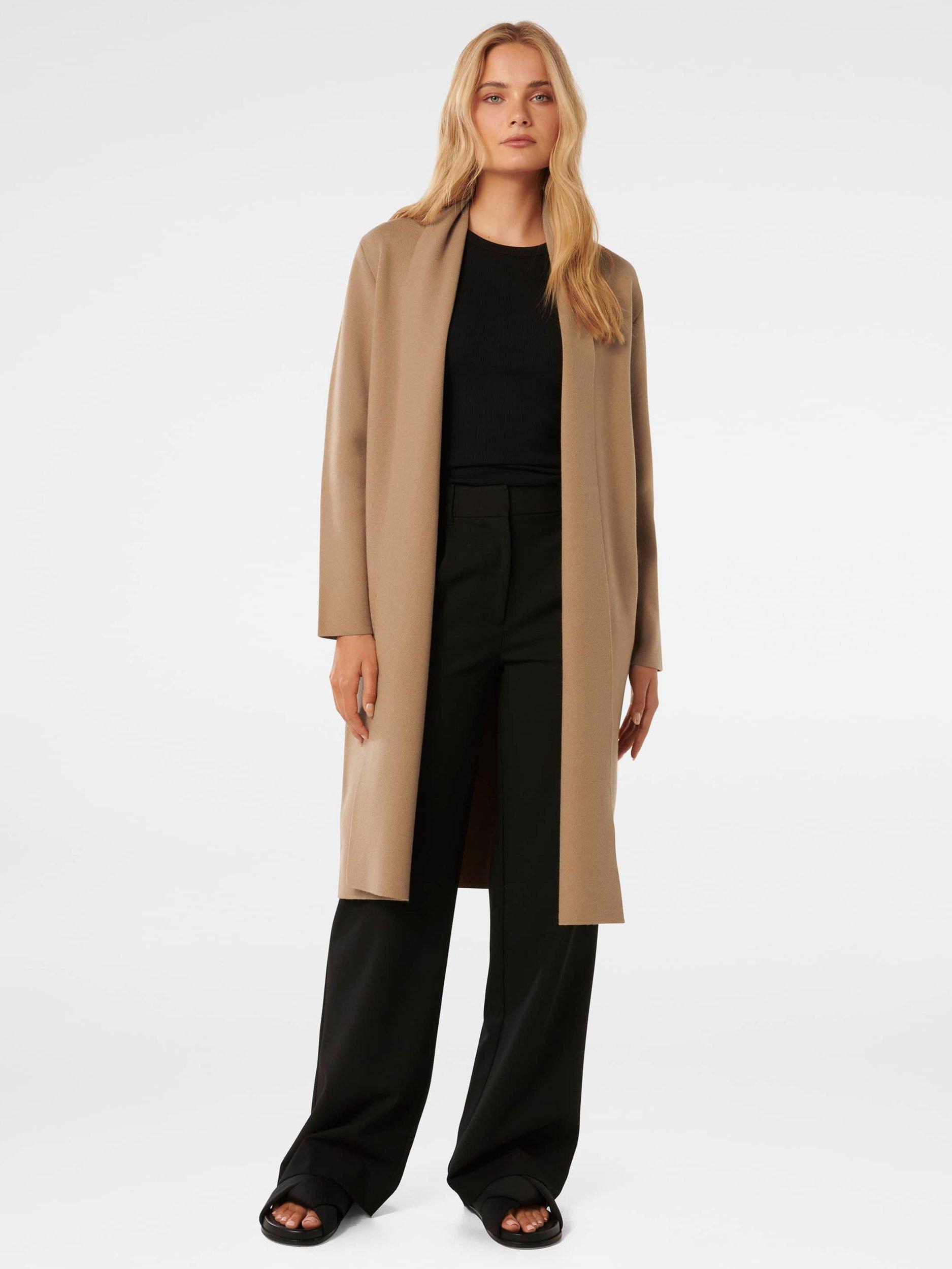 Product image 5 of 5, which shows Forever New Averi Shawl Coatigan, Camel, L