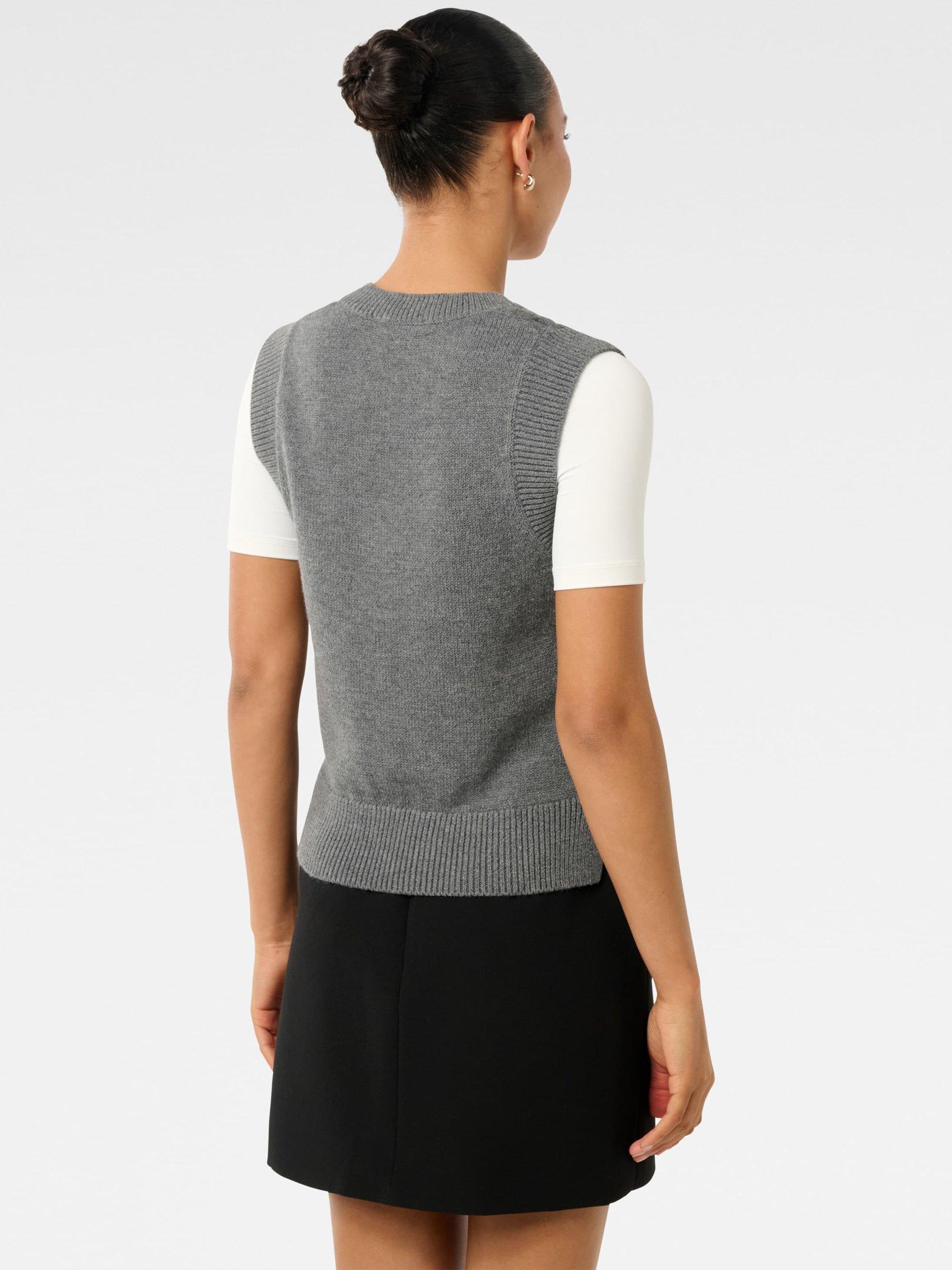 Product image 2 of 5, which shows Forever New Ivy Cable Knit Tabard, Grey, L