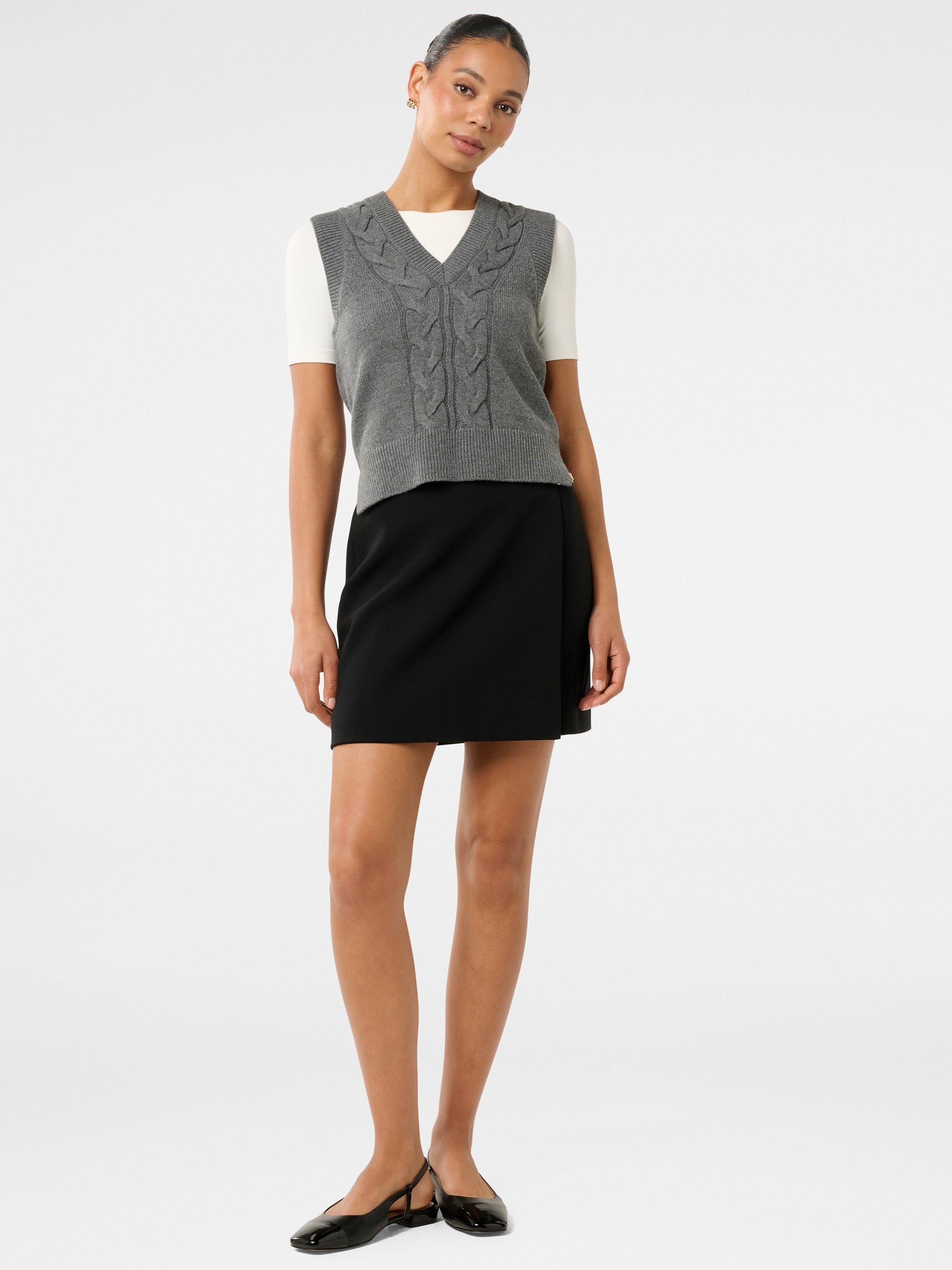 Product image 5 of 5, which shows Forever New Ivy Cable Knit Tabard, Grey, L