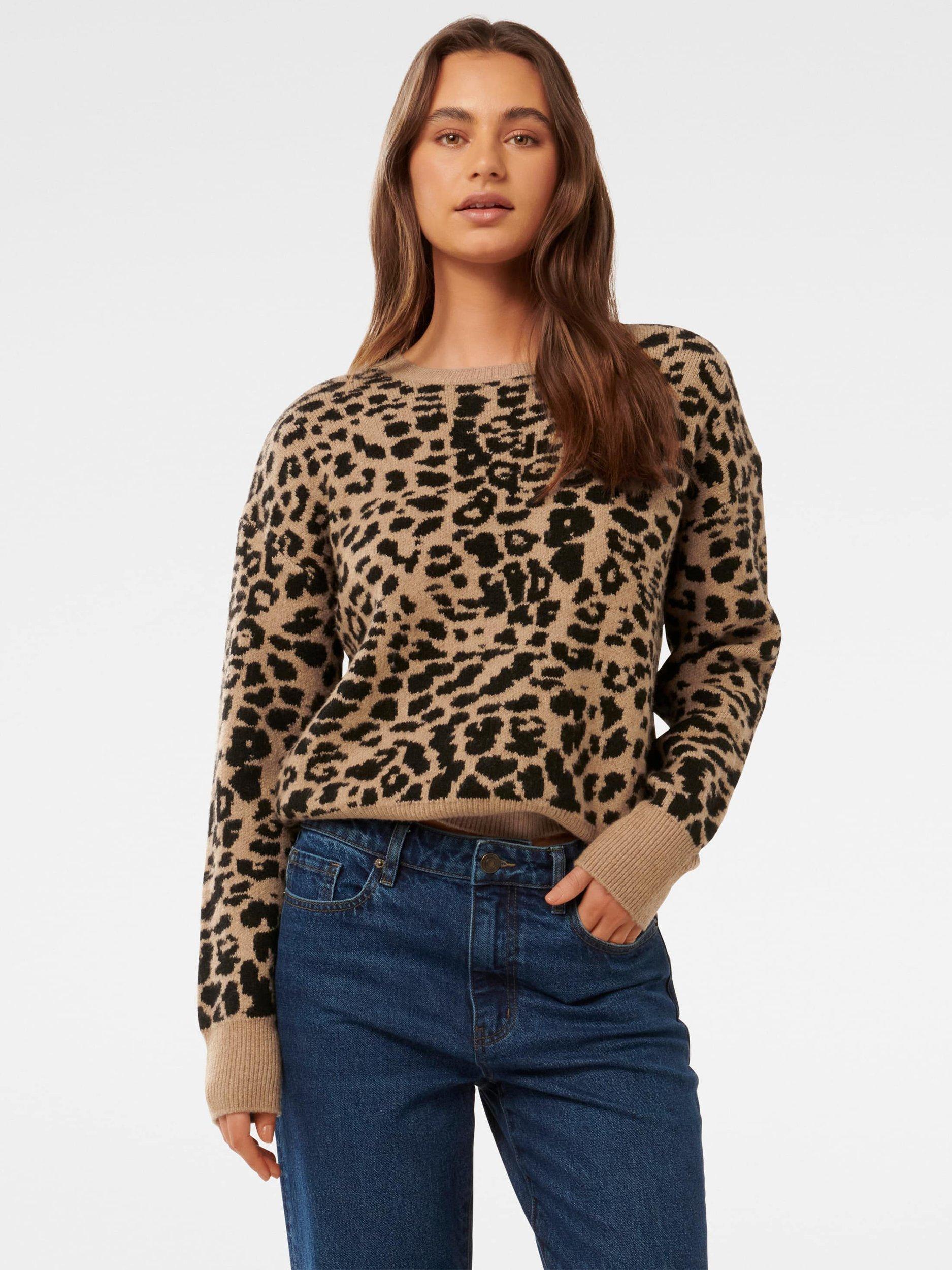 Animal print knitwear sale