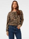 Forever New Enola Leopard Print Knit Jumper, Animal Print, Animal Print