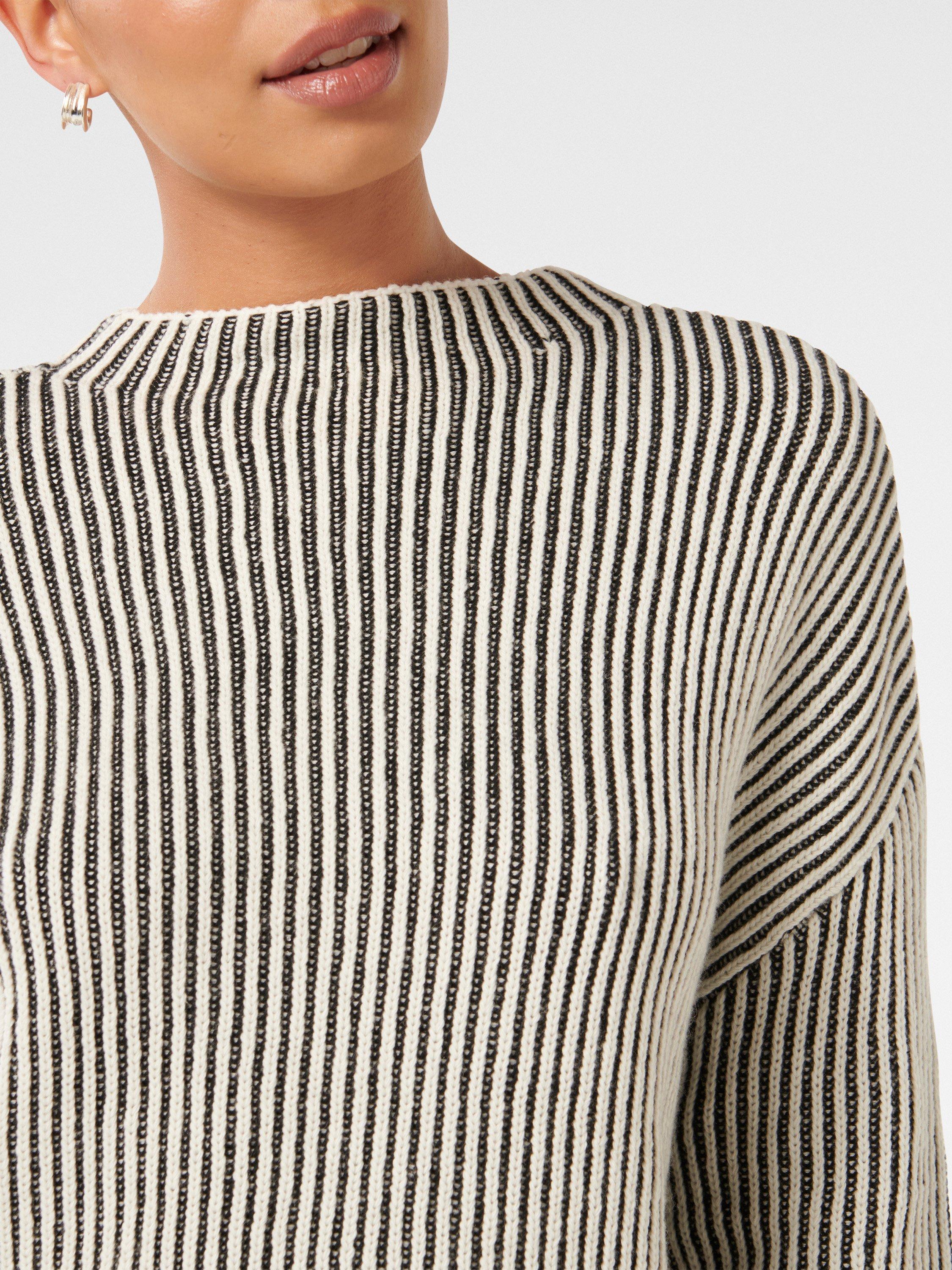 Product image 4 of 5, which shows Forever New Robin Stripe Jumper, Mono, L