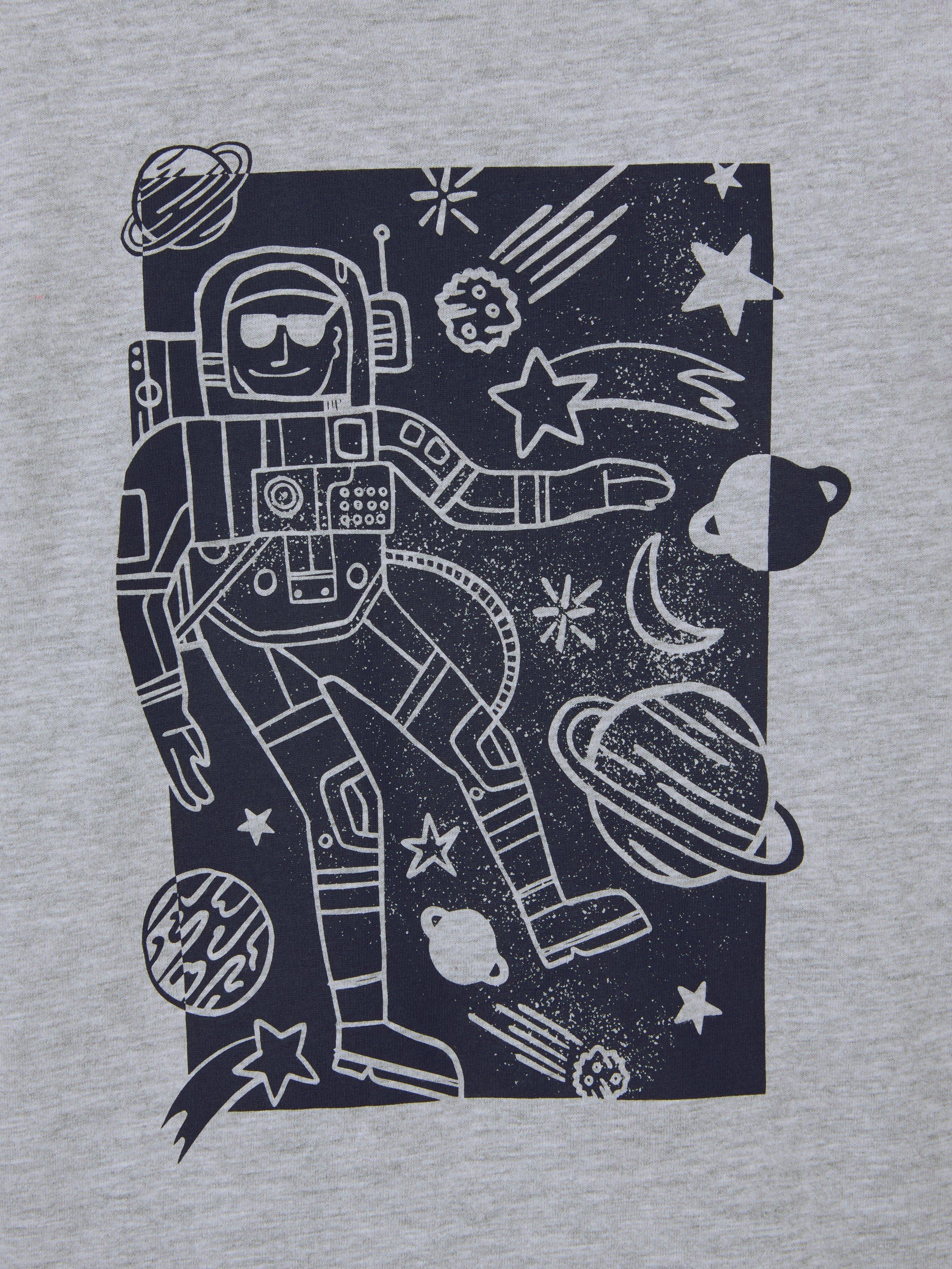 Product image 5 of 6, which shows John Lewis Kids' Space Mock Sleeve Top, Grey, 2 years