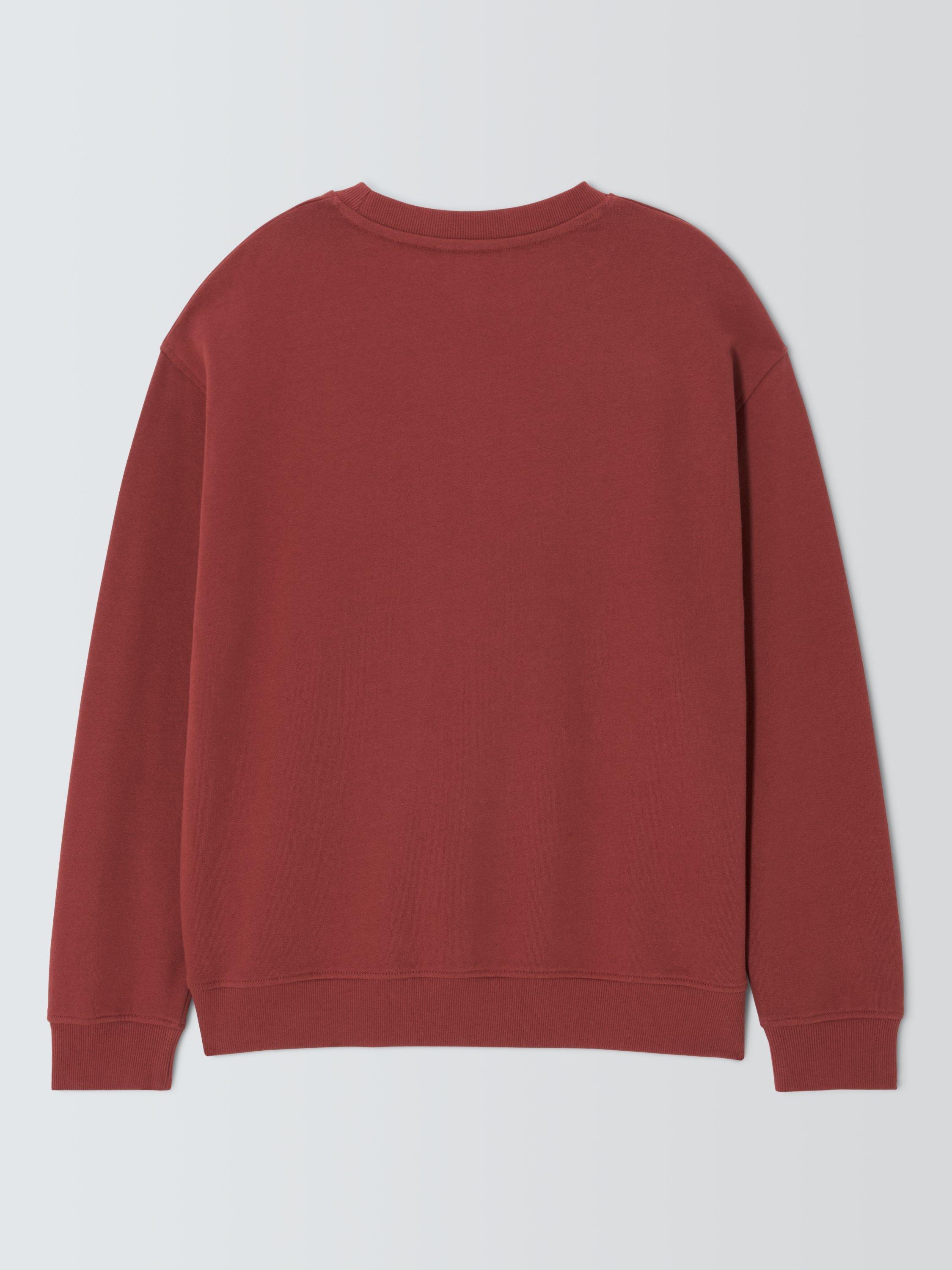 Product image 7 of 7, which shows John Lewis Kids' Global Embroidered Sweatshirt, Red, 8 years