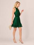 Adrianna By Adrianna Papell Metallic Halterneck Dress, Emerald Green