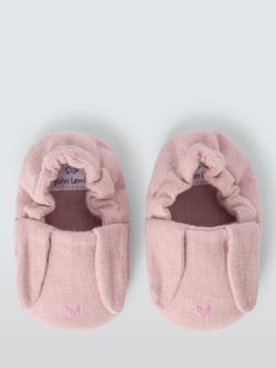 John Lewis Baby Rabbit Muslin Pram Shoes, Multi - view 2, Multi