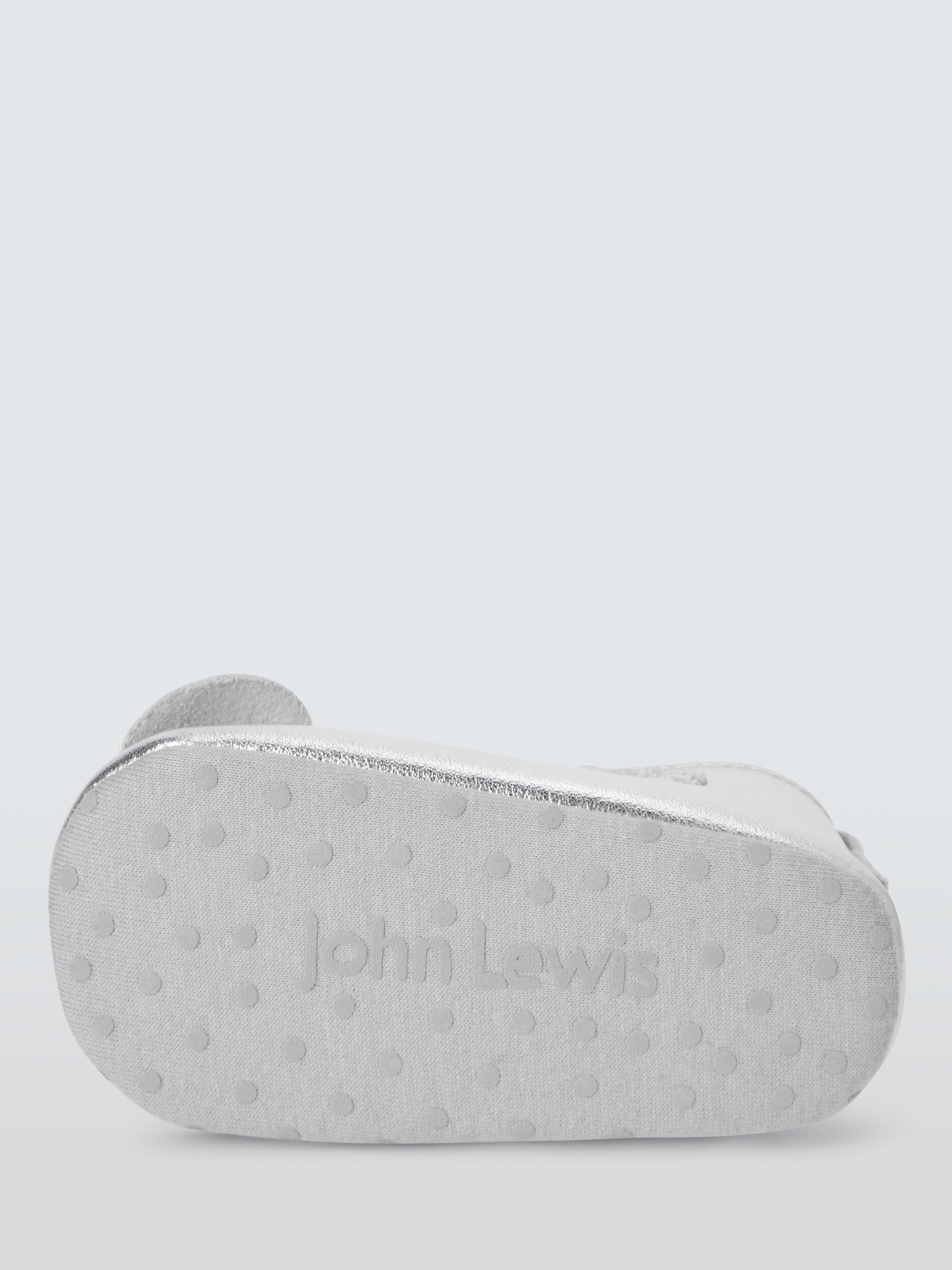 Product image 3 of 3, which shows John Lewis Baby Leather Ballerina Pram Shoes, Multi, 0-3 months