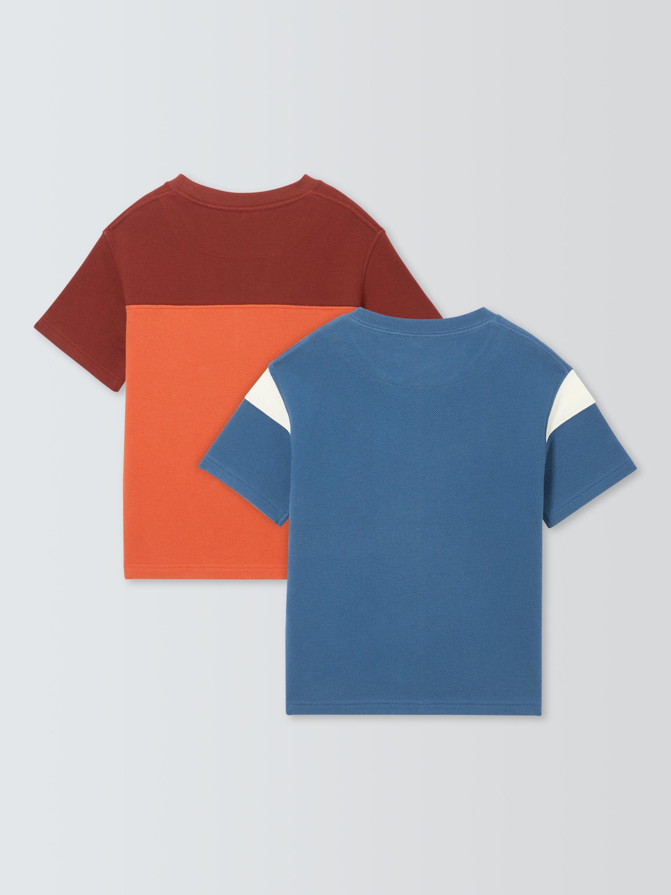 Product image 6 of 7, which shows John Lewis Kids' Colour Block T-Shirts, Pack of 2, Multi, 2 years