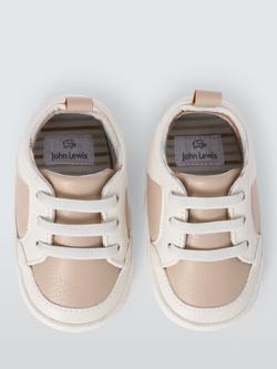 John Lewis Baby Bear Pre-Walker Trainers, Multi - view 2, Multi