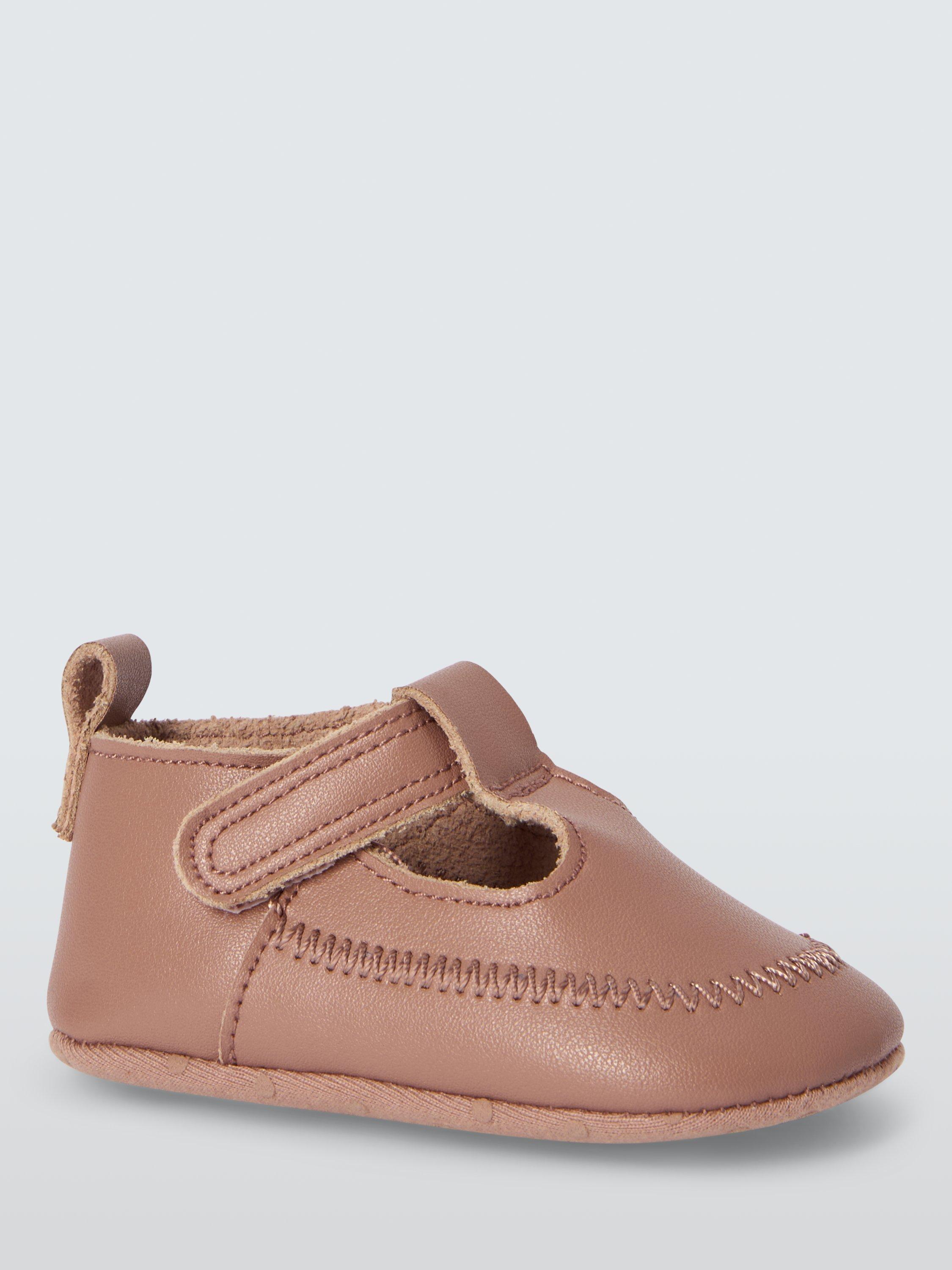 Product image 1 of 3, which shows John Lewis Baby Leather Pre-Walker T-Bar Shoes, Multi, 0-3 months