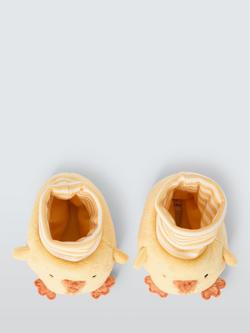 John Lewis Baby Chick Sock Top Pram Shoes, Multi - view 2, Multi