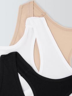 John Lewis Kids' Sports Crop Tops, Pack of 3, Multi - view 2, Multi