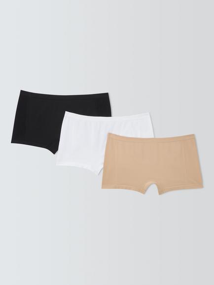 John Lewis Kids' Shortie Knickers, Pack of 3, Multi, Multi