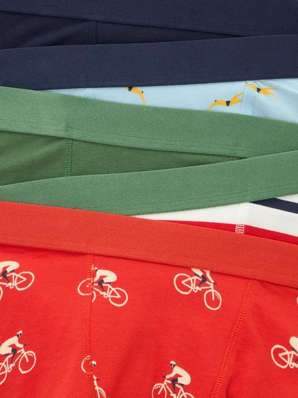 John Lewis Kids' Sport Print Trunks, Pack of 5, Multi - view 2, Multi