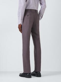 John Lewis Lenham Regular Fit Linen Suit Trousers - view 2, Purple
