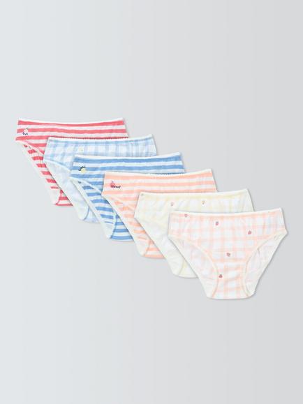 John Lewis Kids' Fruit Briefs, Pack of 7, Multi, Multi