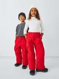 John Lewis Kids' Wind and Waterpoof Ski Trousers, Red