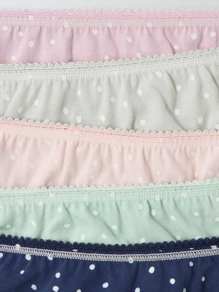 John Lewis Kids' Spot Briefs, Pack of 5, Multi - view 2, Multi