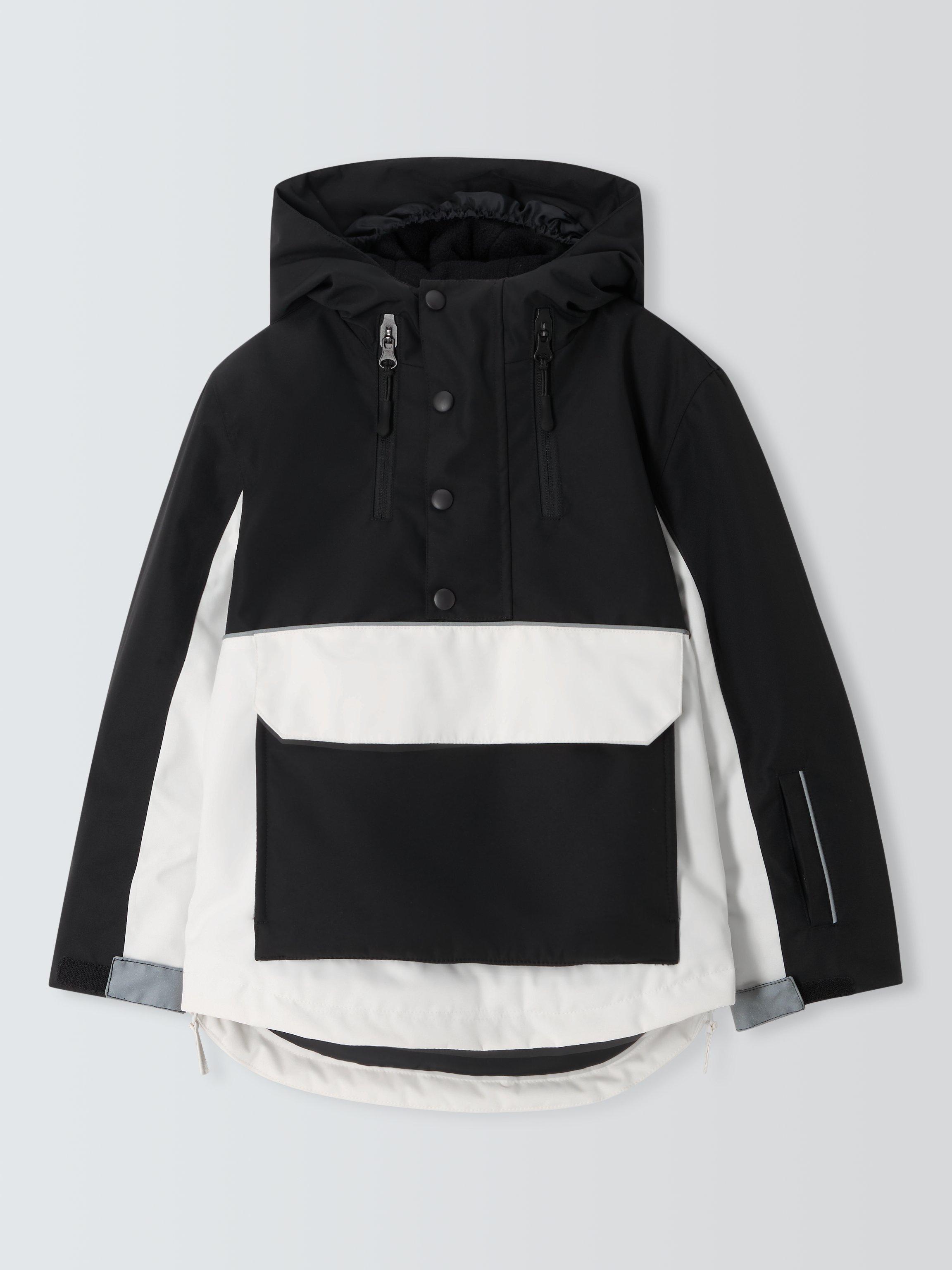 Product image 7 of 11, which shows John Lewis Kids' Overhead Water and Windproof Ski Jacket, Black And White, 3 years
