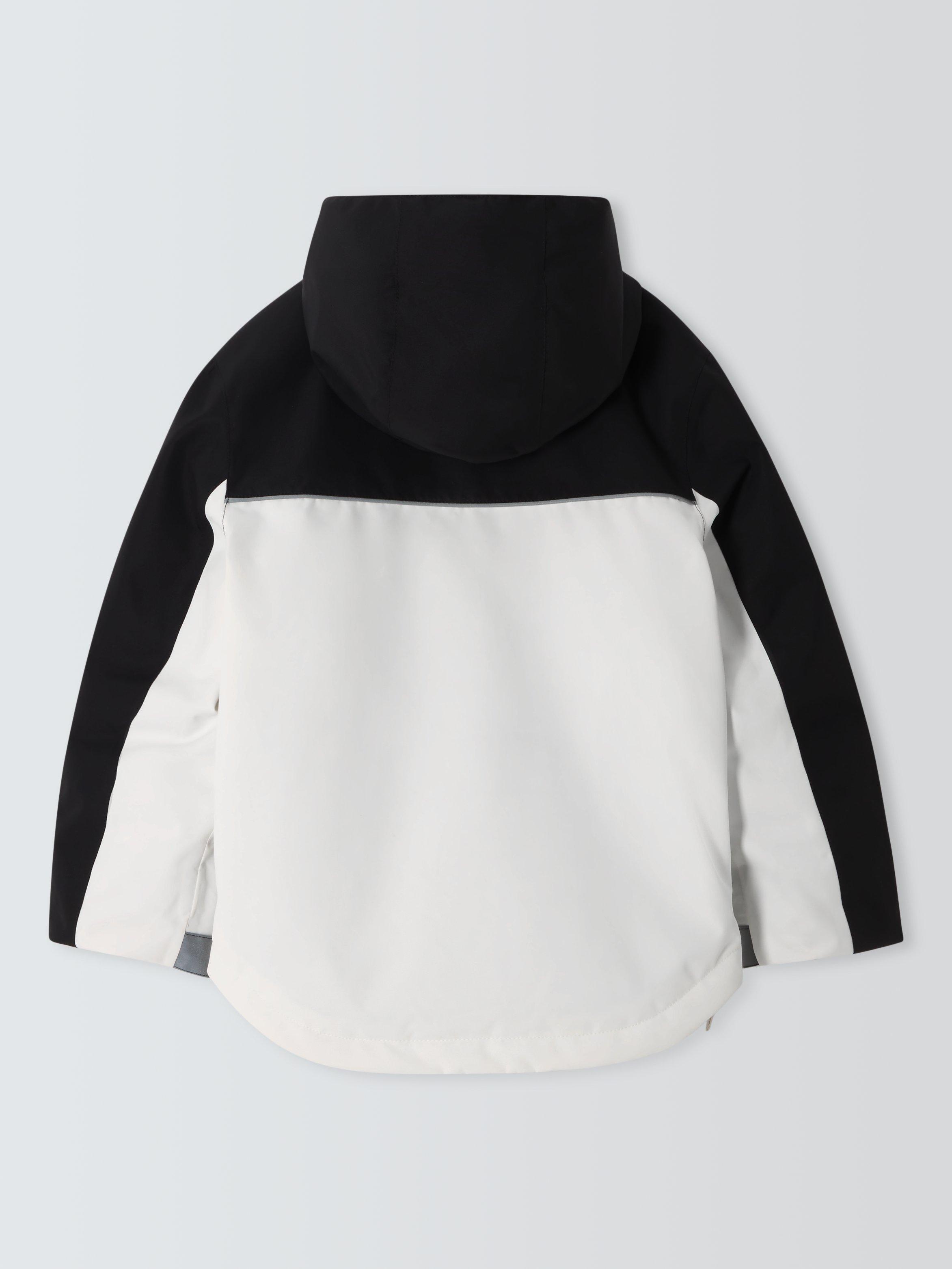 Product image 8 of 11, which shows John Lewis Kids' Overhead Water and Windproof Ski Jacket, Black And White, 3 years
