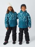 John Lewis Kids' Abstract Print Water and Windproof Ski Jacket, Teal