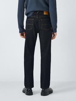 John Lewis Selvedge Regular Fit Denim Jeans - view 2, Rinse
