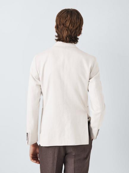 John Lewis Dilham Double Breasted Regular Fit Blazer, Cream - view 2, Cream