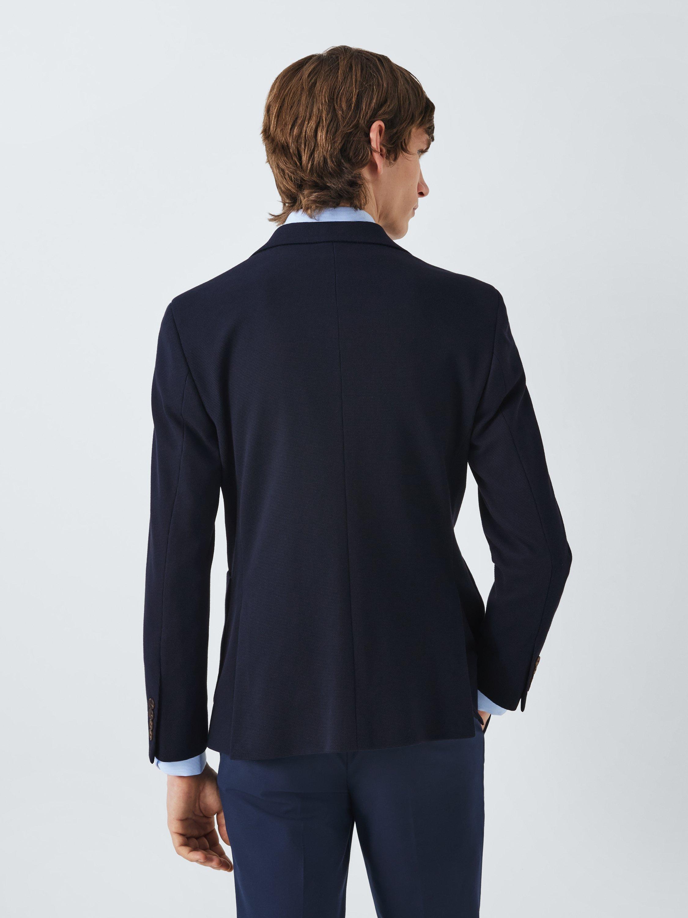 Product image 2 of 7, which shows John Lewis Burford Single Breasted Regular Fit Blazer, Navy, 38R