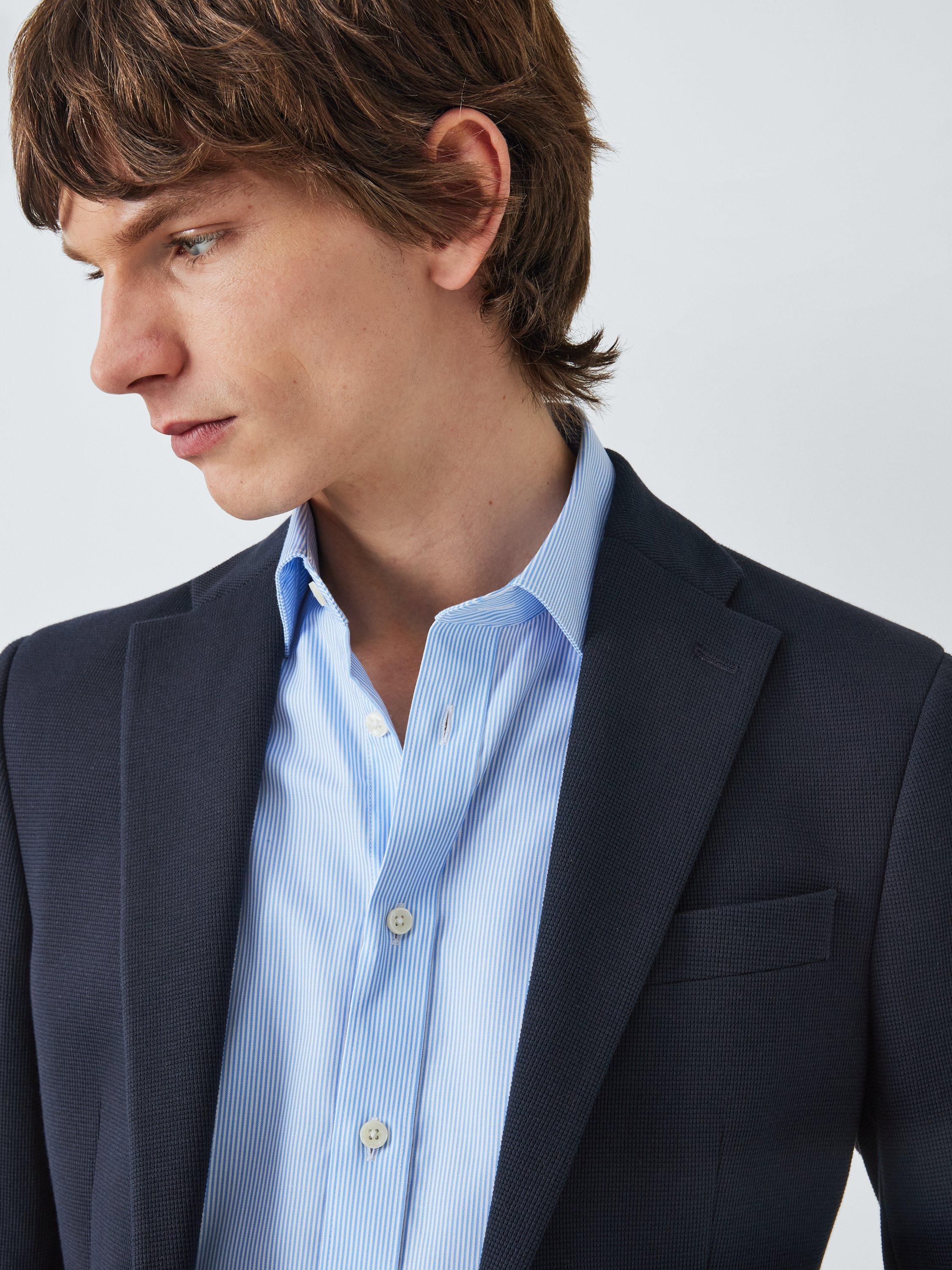 Product image 5 of 7, which shows John Lewis Burford Single Breasted Regular Fit Blazer, Navy, 38R