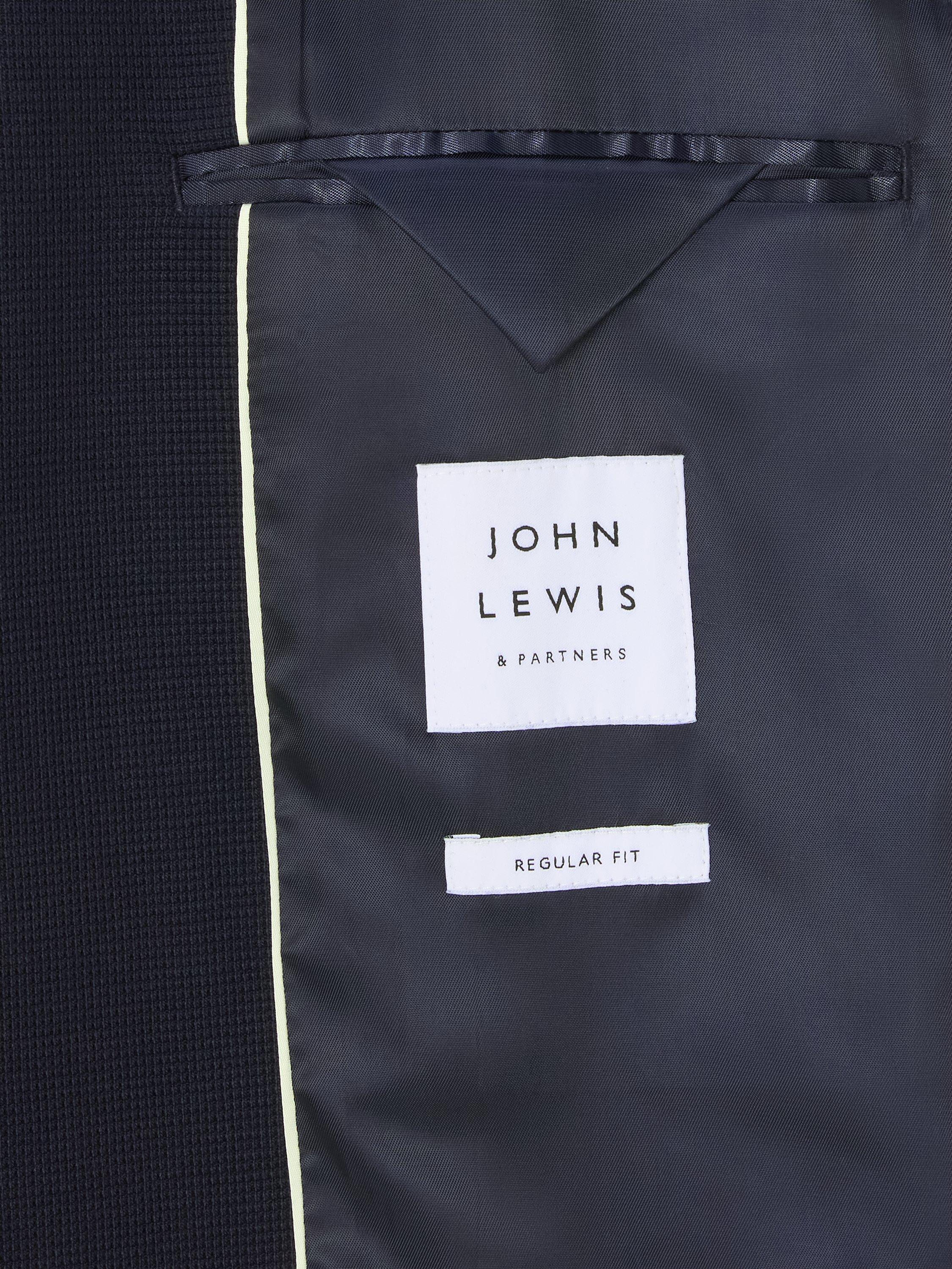 Product image 7 of 7, which shows John Lewis Burford Single Breasted Regular Fit Blazer, Navy, 38R