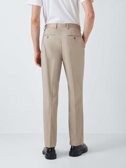 John Lewis Dulwich Cotton Smart Pleat Front Chinos, Stone - view 2, Stone