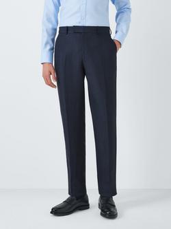 John Lewis Lenham Regular Fit Linen Suit Trousers, Navy