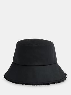 Whistles Reversible Borg Bucket Hat, Black, Black