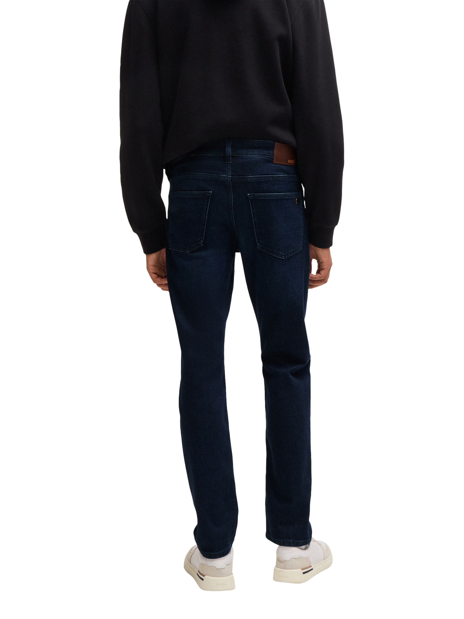 Product image 2 of 6, which shows BOSS Comfort Stretch Slim Jeans, Dark Blue, 32R
